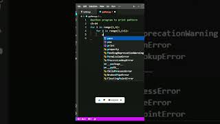 Python program to print pattern #patternprinting #pattern #python #programming #coding  #shortsaday