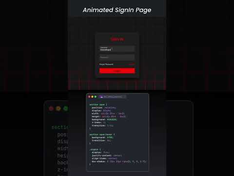 Login page 🤩 #animation #html5 #css #style #coding #programming