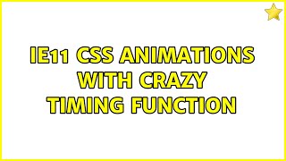 IE11 css animations with crazy timing function
