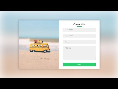 Responsive Contact Form Using HTML & CSS