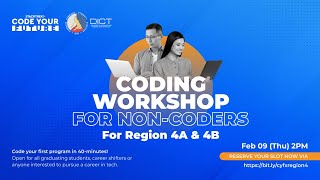 Code Your Future: 40-mins Coding Workshop for Non-Coders for Region 4A & 4B