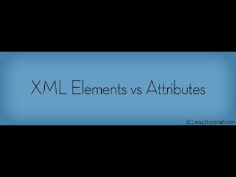 Attribute and Elements in XML
