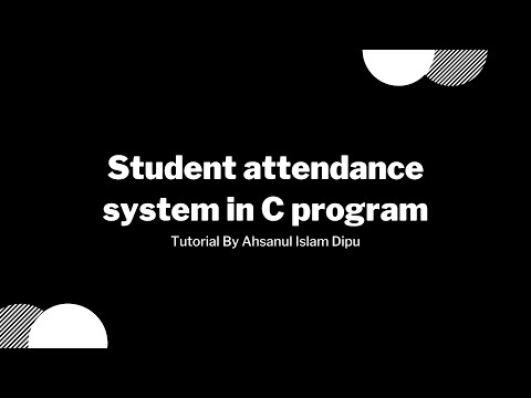 Basic Student attendance system in C program