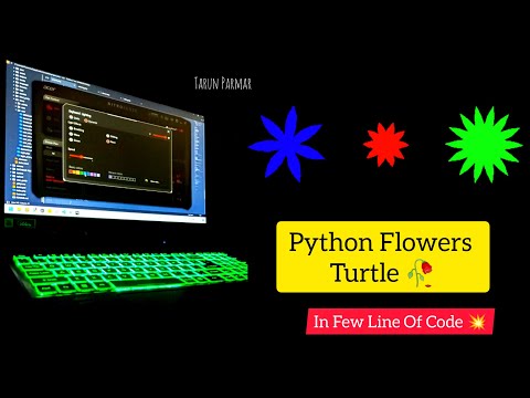 Python Turtle Full Tutorial | Python Flower Turtle | Python Turtle Graphics Tutorial