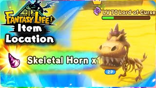 Fantasy Life i Skeletal Horn Location Lord of Curses Spawn in Ginormosia