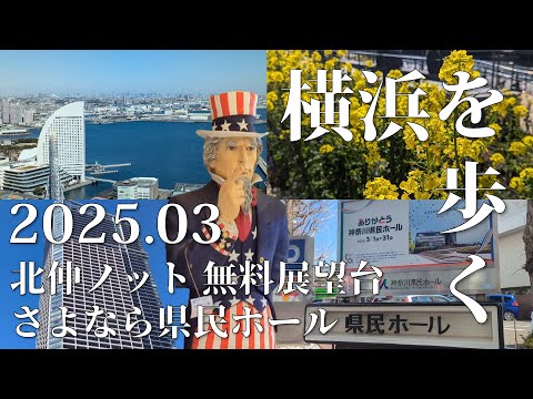 【横浜散歩】北仲ノット46階無料展望台からの眺め🏢さよなら県民ホール