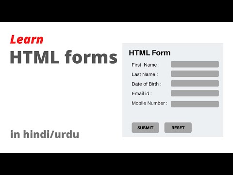 how to create html form in hindi/urdu part6