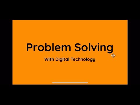 Grd 3/4 Creating Digital Solutions - Problem Solving #digitaltechnology #school #learning