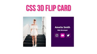 Easy CSS Flip Card Effect | CSS 3D Card