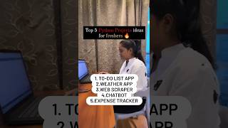 Top 5 Python Projects ideas for freshers 🔥#pythonprojects #shorts #viralshorts