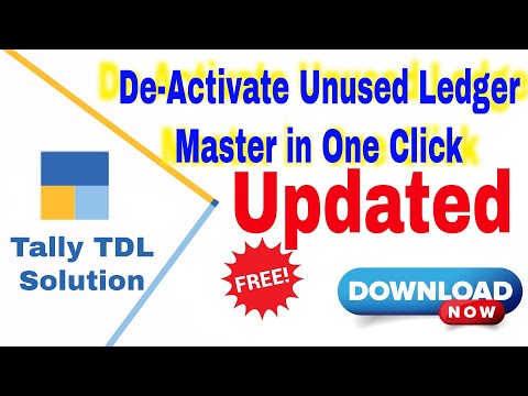 deactivate master new version free tcp || download free tdl for tally prime || @Tally TDL Solution