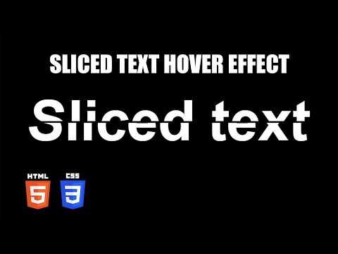 Sliced Text Effect | HTML & CSS Tutorial