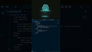 fingerprint scanner code in html css #codingin17 #html #fingerprintscanner #shorts