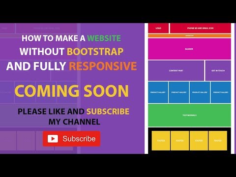 how to make a website without bootstrap and fully responsive coming soon