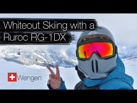 Skiing with Ruroc RG1-DX Helmets in a Whiteout | Wengen, Switzerland