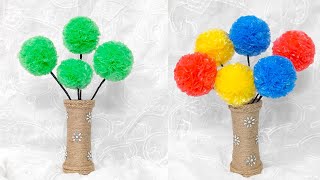 Beautiful Plastic Bag Flowers | Diy Plastic Bottle Vase | Diy Recycle ♻️ Ideas 