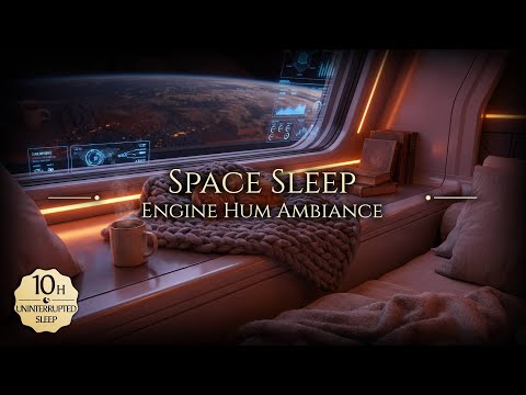 Spaceship Bedroom White Noise • Sci-Fi Ambience for Sleep (10 Hours Brown Noise) [No Mid-Roll Ads]