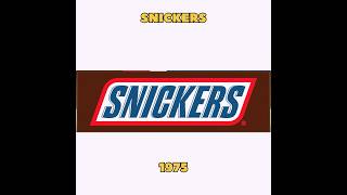 SNICKERS logo evolution 2005-1930