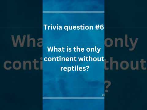 Only continent without reptiles? #trivia