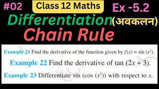Chapter 5  Exercise 5.2 , Example 21, 22 & 23  Class 12 Maths | NCERT Solutions | Differentiation