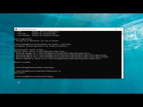 Getting started with .net core command line