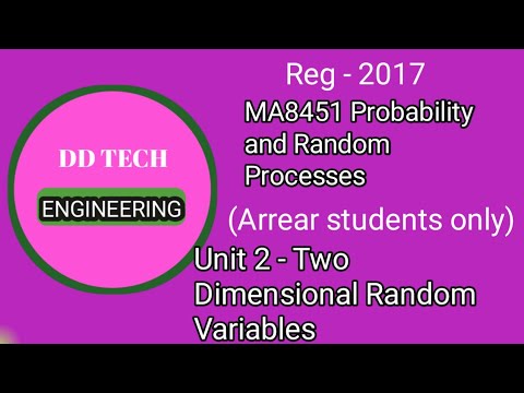 MA8451 PRP Unit-2  Two Dimensional Random Variables