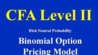 CFA L2- Risk Neutral Probability- Binomial Option Pricing Model