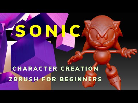 Sonic In Zbrush! - Character Creation for Beginners