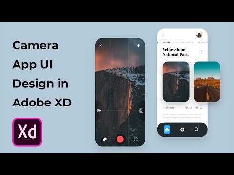 Camera App UI Design in Adobe XD - Speed Art