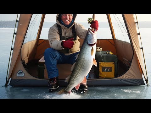 Surviving 48 Hours Ice Fishing & Camping On A Frozen Lake