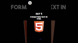 Day 5 - Step by Step Code | HTML Formatting Tags 🎉#webdevelopment#html#shorts#ytshorts#viralvideo