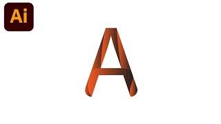 'A' Letter 3d Logo Design using Gradient tool - 3d Logo Design Tutorial