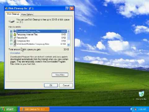How To Do A Disk Cleanup - Windows XP