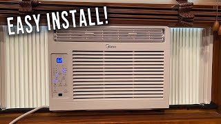 How to Install Midea 5000 BTU Window Air Conditioner | Model MAW05R1WWT-T AC Real-Time Installation