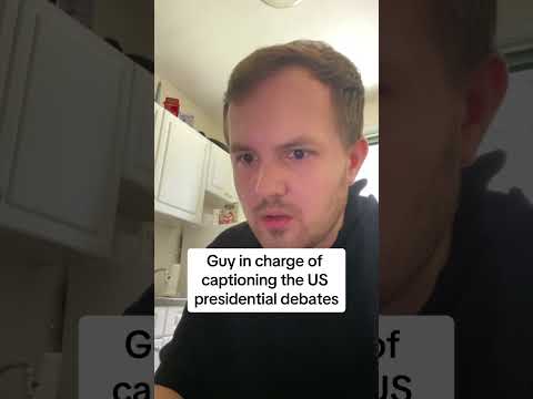 guy in charge of captioning the us presidential debate #debate #joebiden #donaldtrump