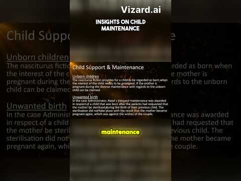 Insights on Child Maintenance