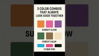 Top 3 colour combos to elevate your designs! 🎨 #ColorTheory #CreativeTips #VisualDesign #ColorMood