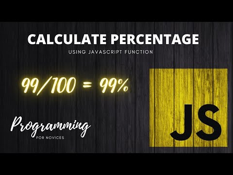 Calculate percentage in JavaScript (using JS Function)
