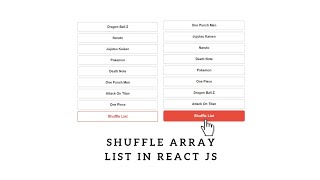 Shuffle Array List In React JS || React JS 2024 #reactjs #shuffle