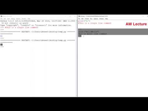Single Line and Multi- Line Comments In Python