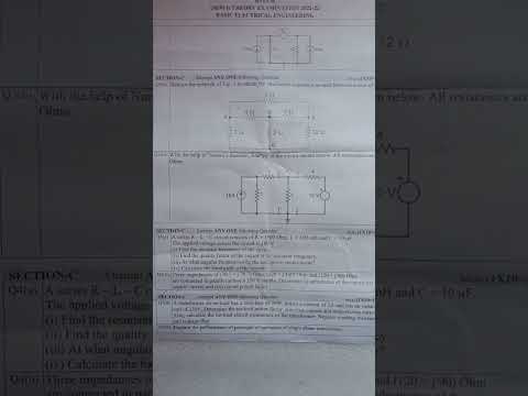 Basic Electrical Engineering (BEE) 1st Sem Previous Year Question Paper aktu || 2021-2022 ||