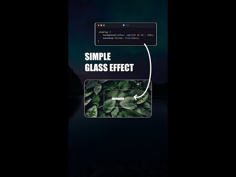 Create Stunning Glassmorphism Effects with CSS in Seconds! #css #coding #html #glassmorphism #viral