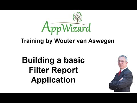 AppWizard - Building a basic Filter Report Applicaton