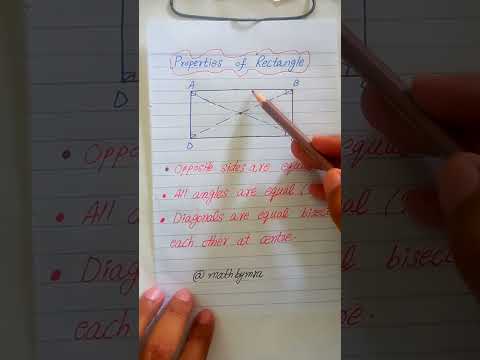 Properties of Rectangle #mathforbeginners #education #rectangle
