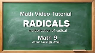 Math Video Tutorial / Multiplication Radicals