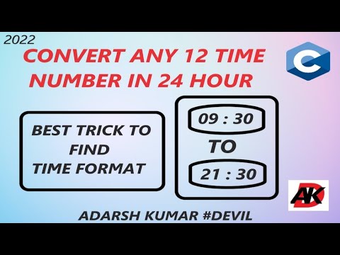 Converting 12-Hour Time Format To 24-Hour Time Format.|| Mini Project In C.