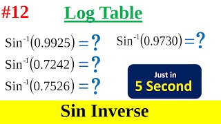 log table || How to calculate sine inverse by using logarithms book || sin inverse by log table