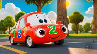 Learning "NUMBERS CAR🚗&HI THERE👋 " Song for kids #kidsvideo #kidssong #animation #cartoon #animals