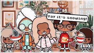 Rich Family Winter Morning Routine ❄️ || *with voice* || Toca Boca Family Roleplay