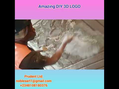 amazing DIY 3D wall logo design